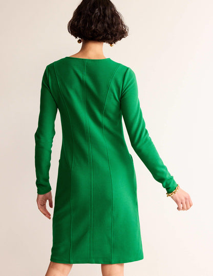 Ellen Ottoman Dress -Green Tambourine