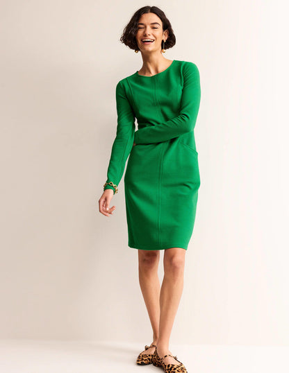 Ellen Ottoman Dress -Green Tambourine