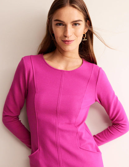 Ellen Ottoman Dress -Magenta