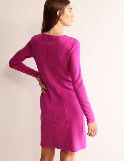 Ellen Ottoman Dress -Magenta