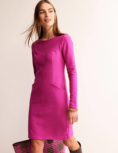 Ellen Ottoman Dress -Magenta