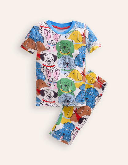 Snug Short John Pyjamas-Multi Dogs