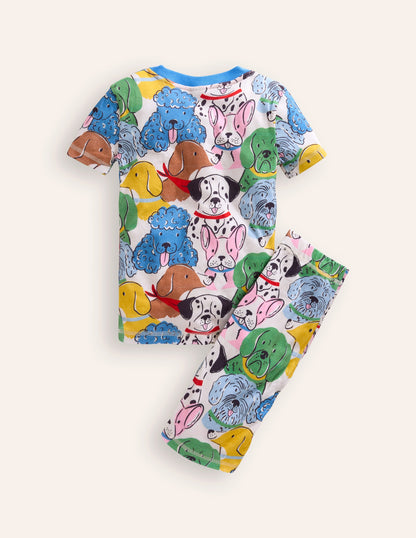 Snug Short John Pyjamas-Multi Dogs