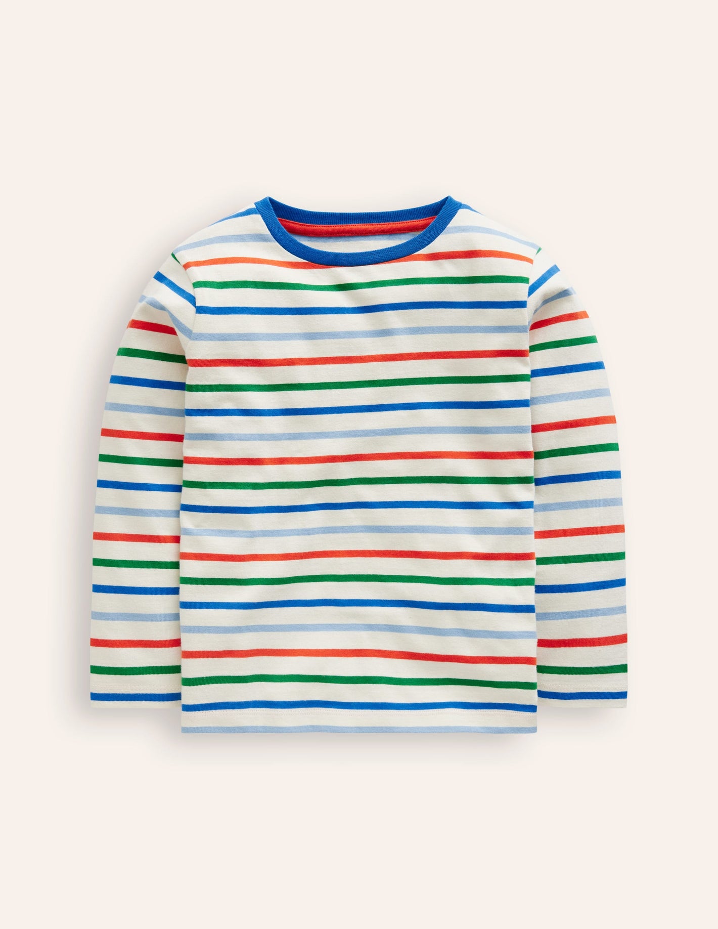 Everyday Breton T-Shirt-Greek Blue/Firecracker Red