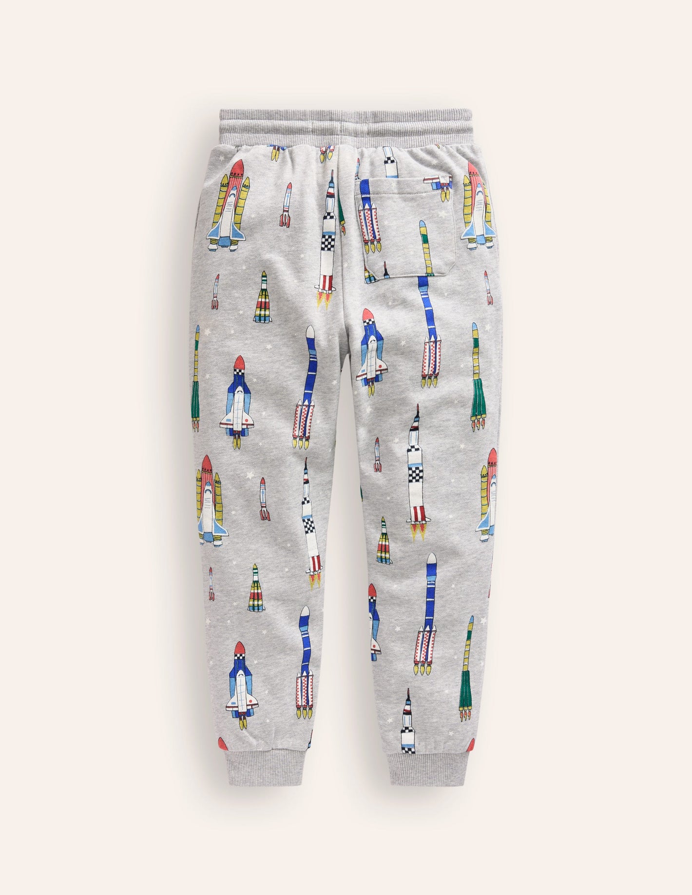 Printed Joggers-Grey Multi Rockets