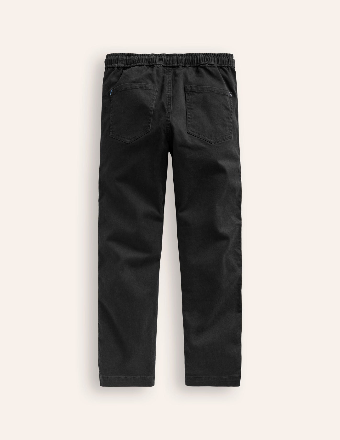 Slim Pull-On Trousers-Black