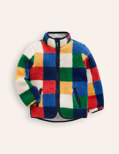 Cosy Borg Jacket-Multi Check