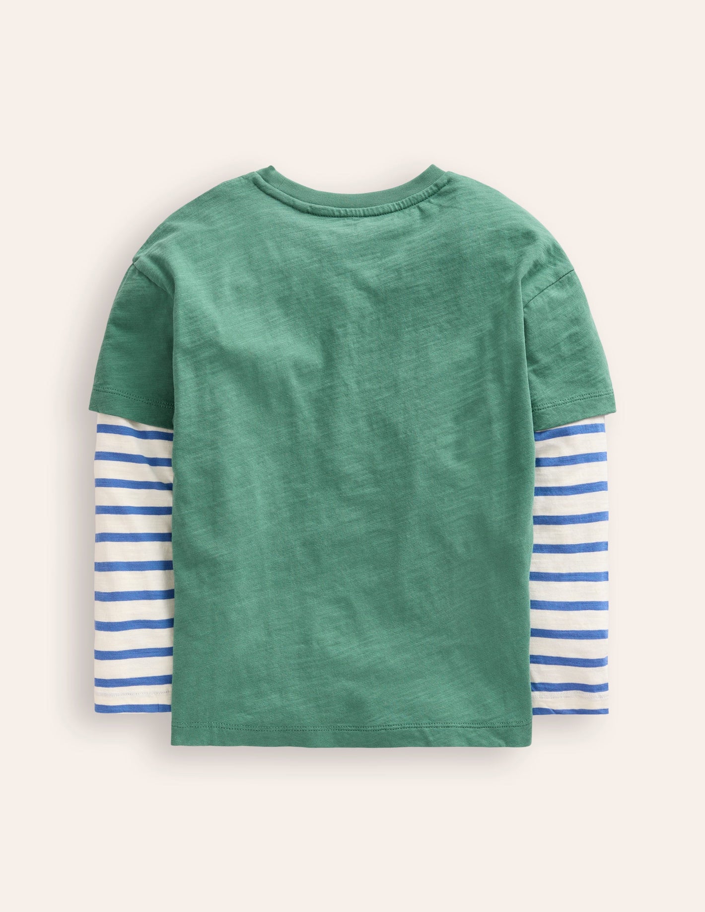 Mock Sleeve T-Shirt-Spruce Green