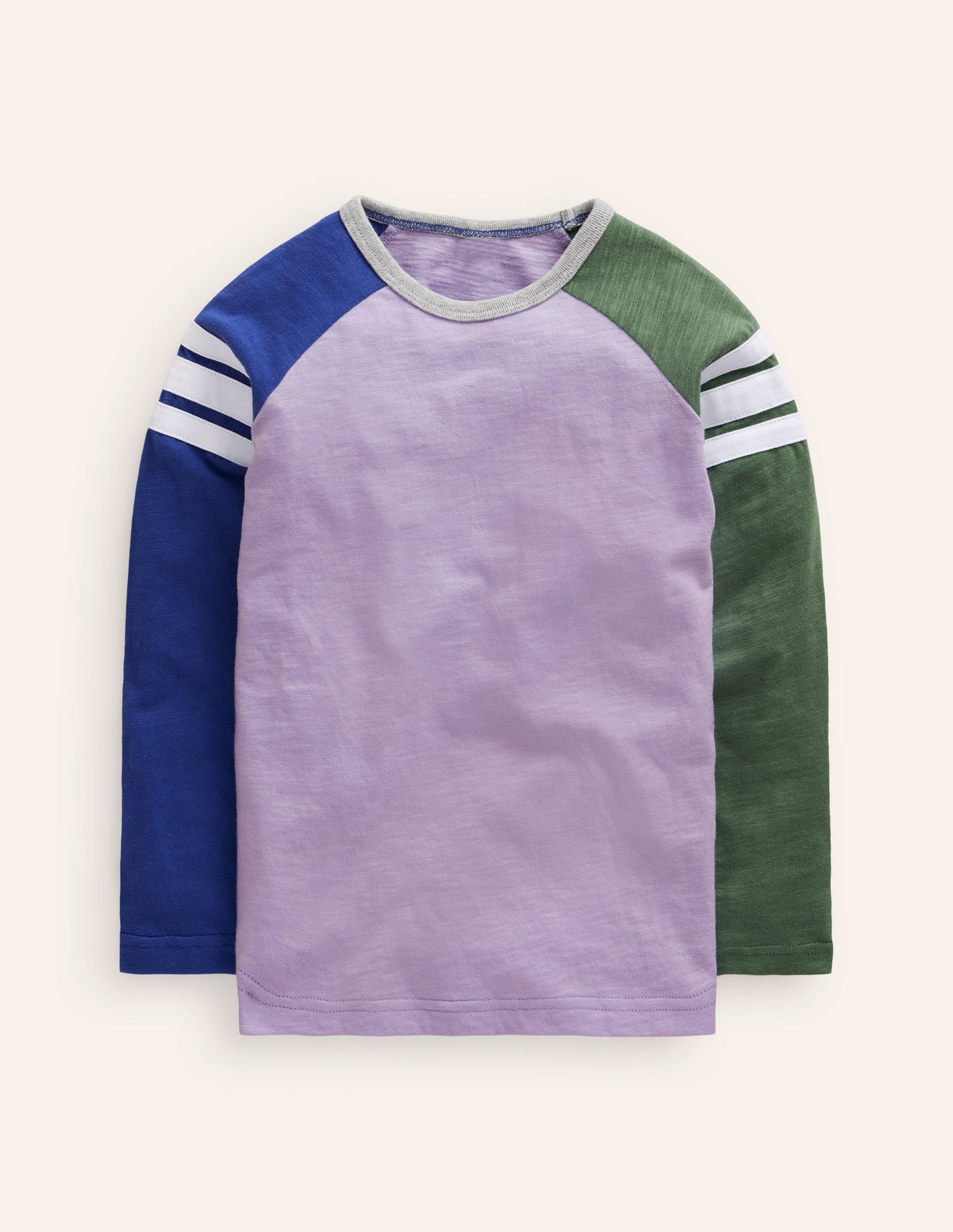 Long Sleeve Raglan T-shirt-Aster Multi