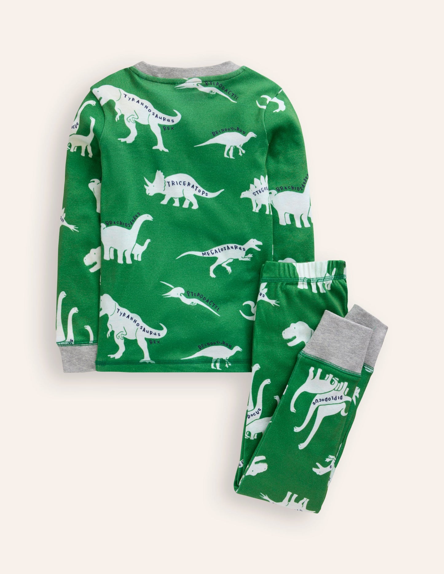 Snug Glow-In-The-Dark Pyjamas-Highland Green Dino