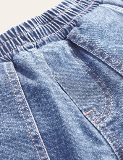 Pull-On Jeans-Mid Wash