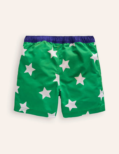 Swim Shorts-Sapling Green Star