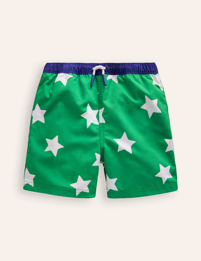 Swim Shorts-Sapling Green Star