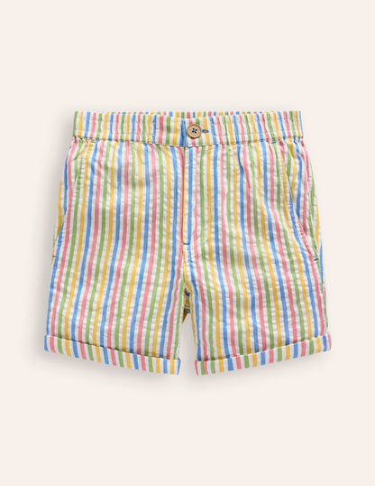 Smart Roll Up Shorts-Multistripe