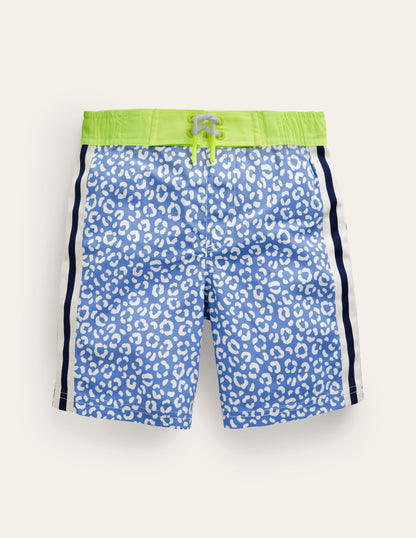 Board Shorts-Blue Leopard