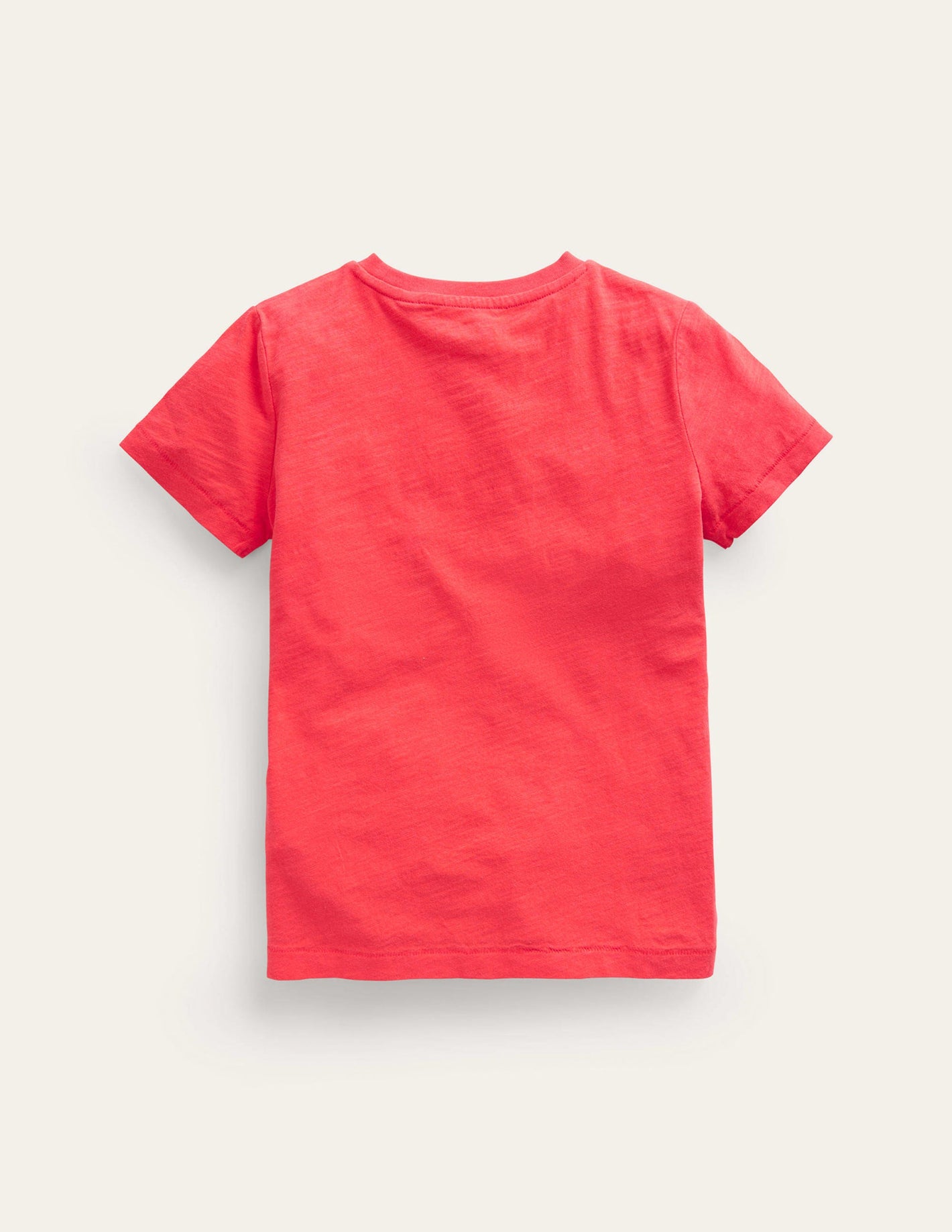 Washed Slub T-shirt-Jam Red