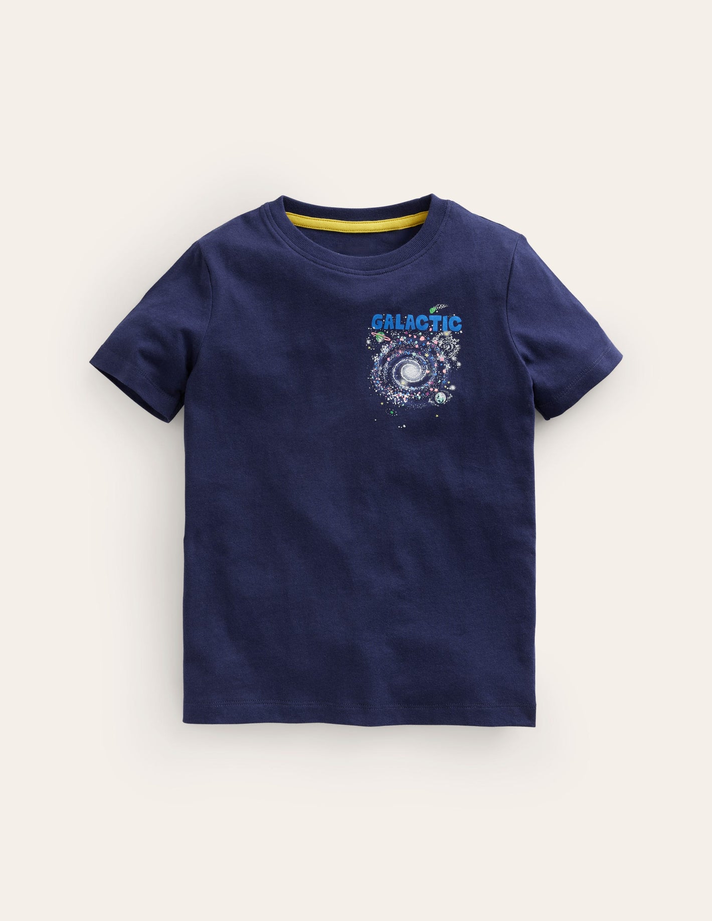 Relaxed Printed T-shirt-College Navy Galaxy