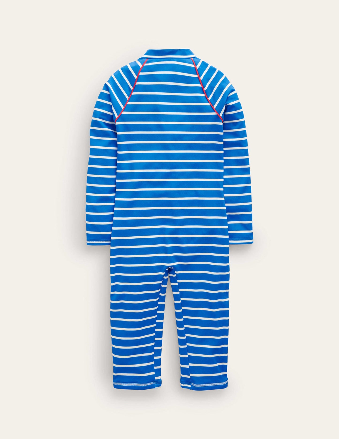 Sun Safe Surf Suit-Greek Blue and Ivory Stripe