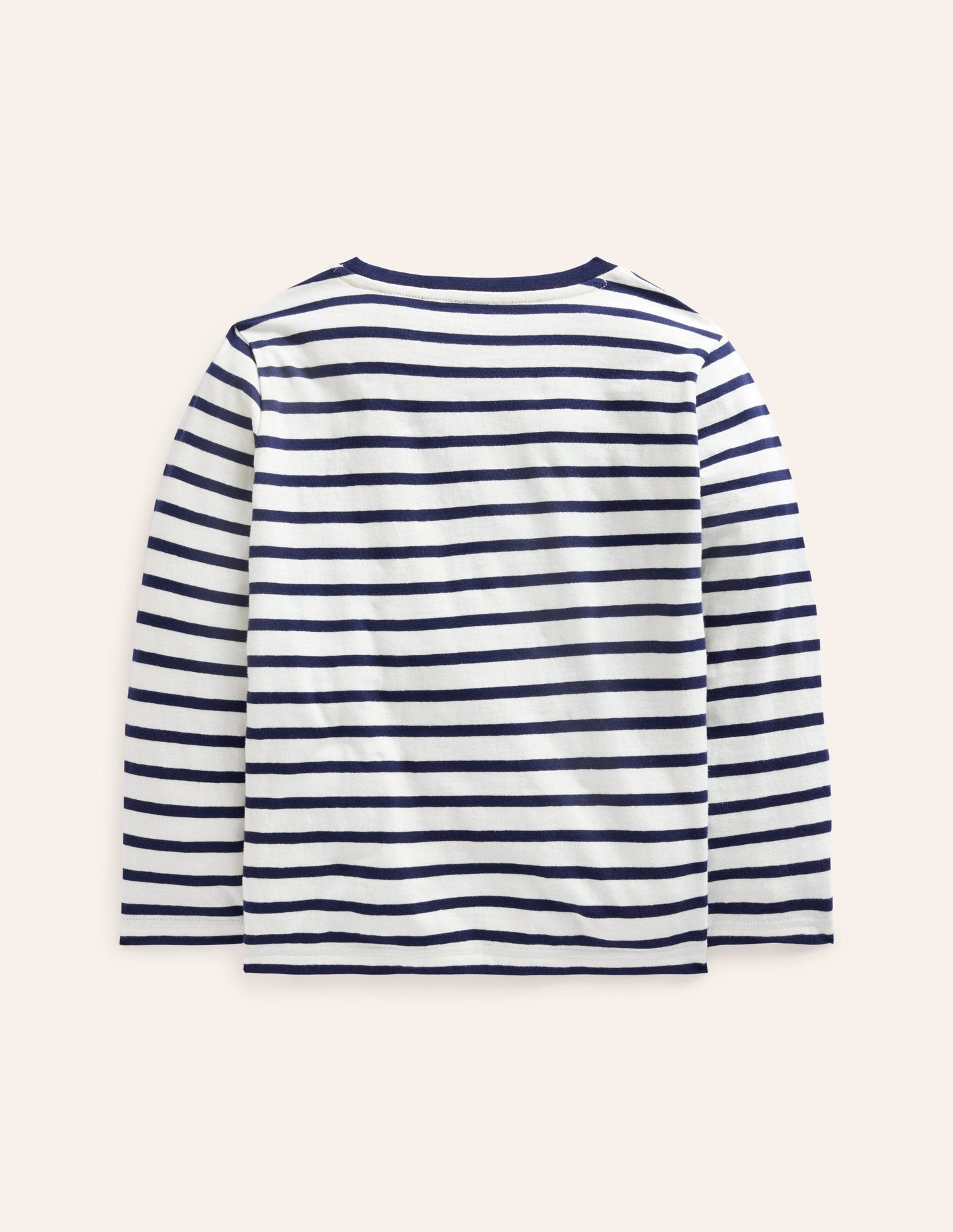 Everyday Breton T-Shirt-Ivory/ College Navy