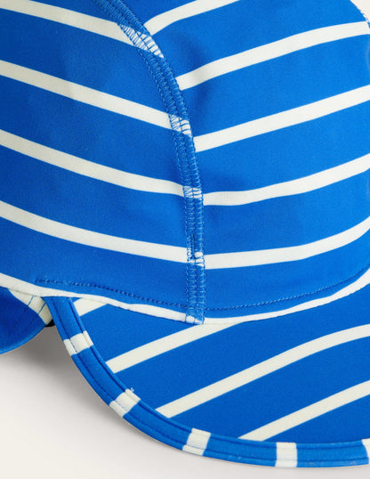 Sun Safe Swim Hat-Blue Stripe