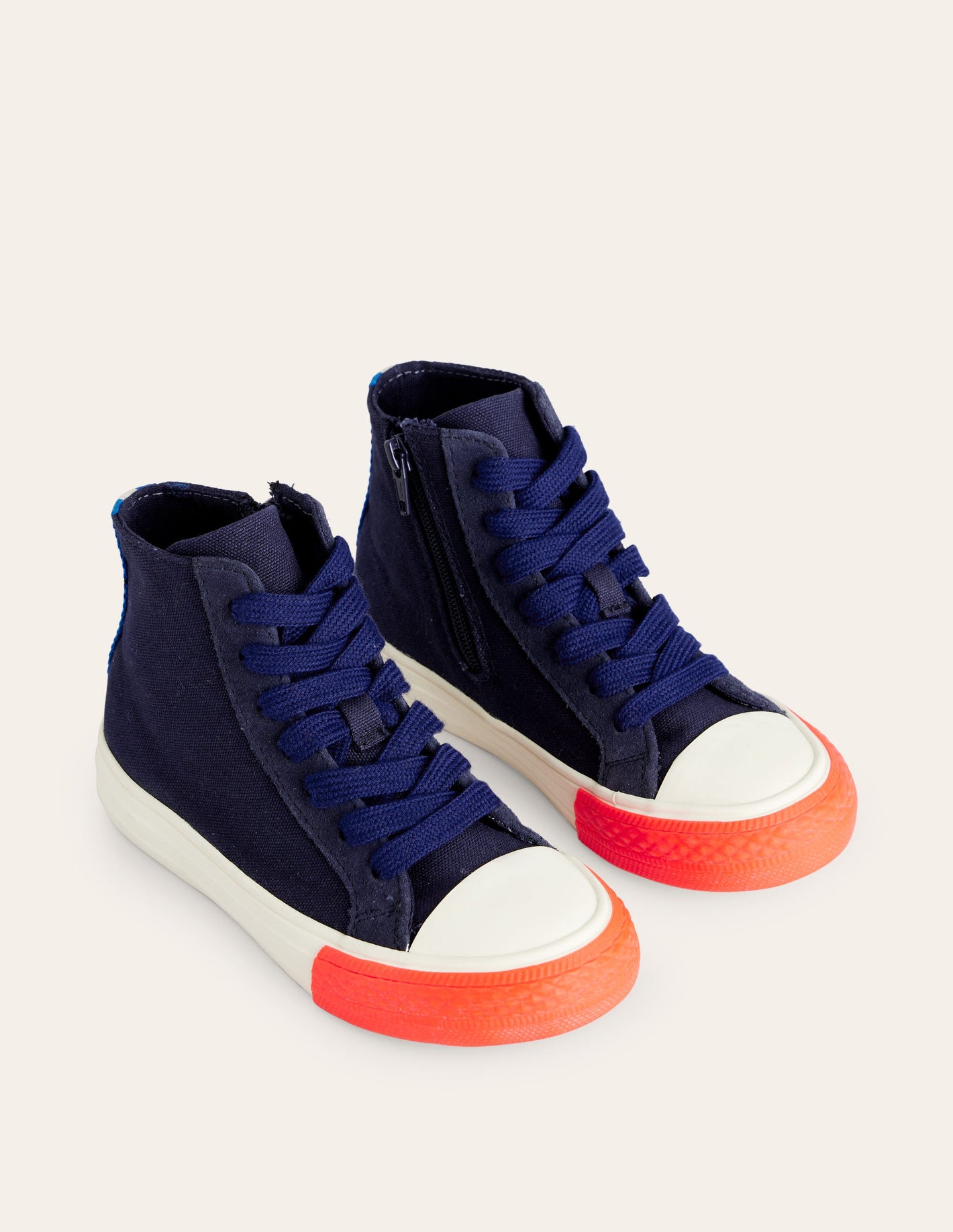 Contrast Canvas High Tops-Navy Blue