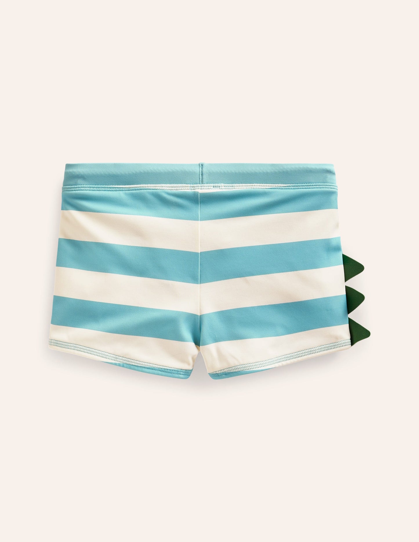 Swim Trunks-Aqua Sea/ Ivory Stripe Dino