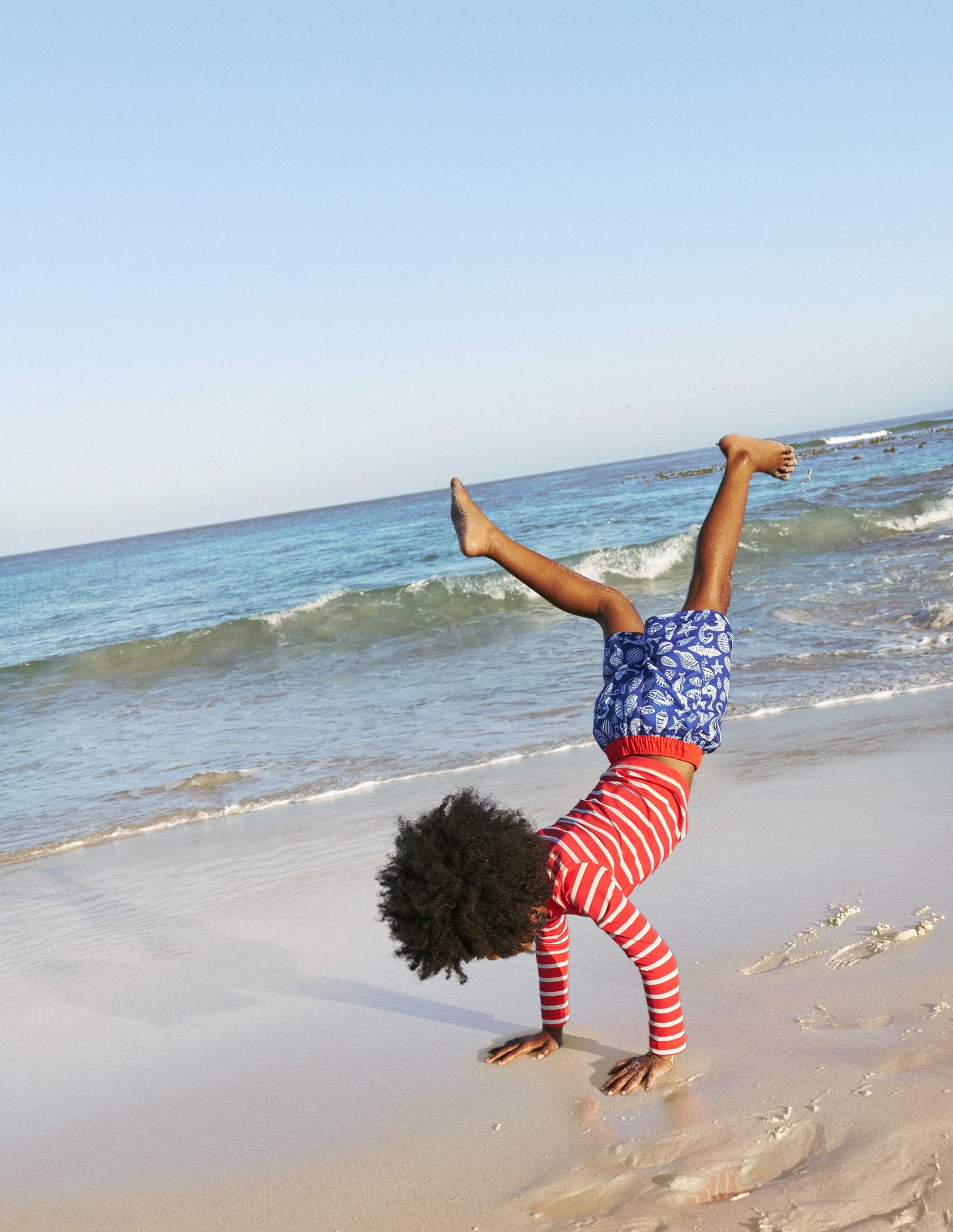 Swim Shorts-Sapphire Blue Seashore