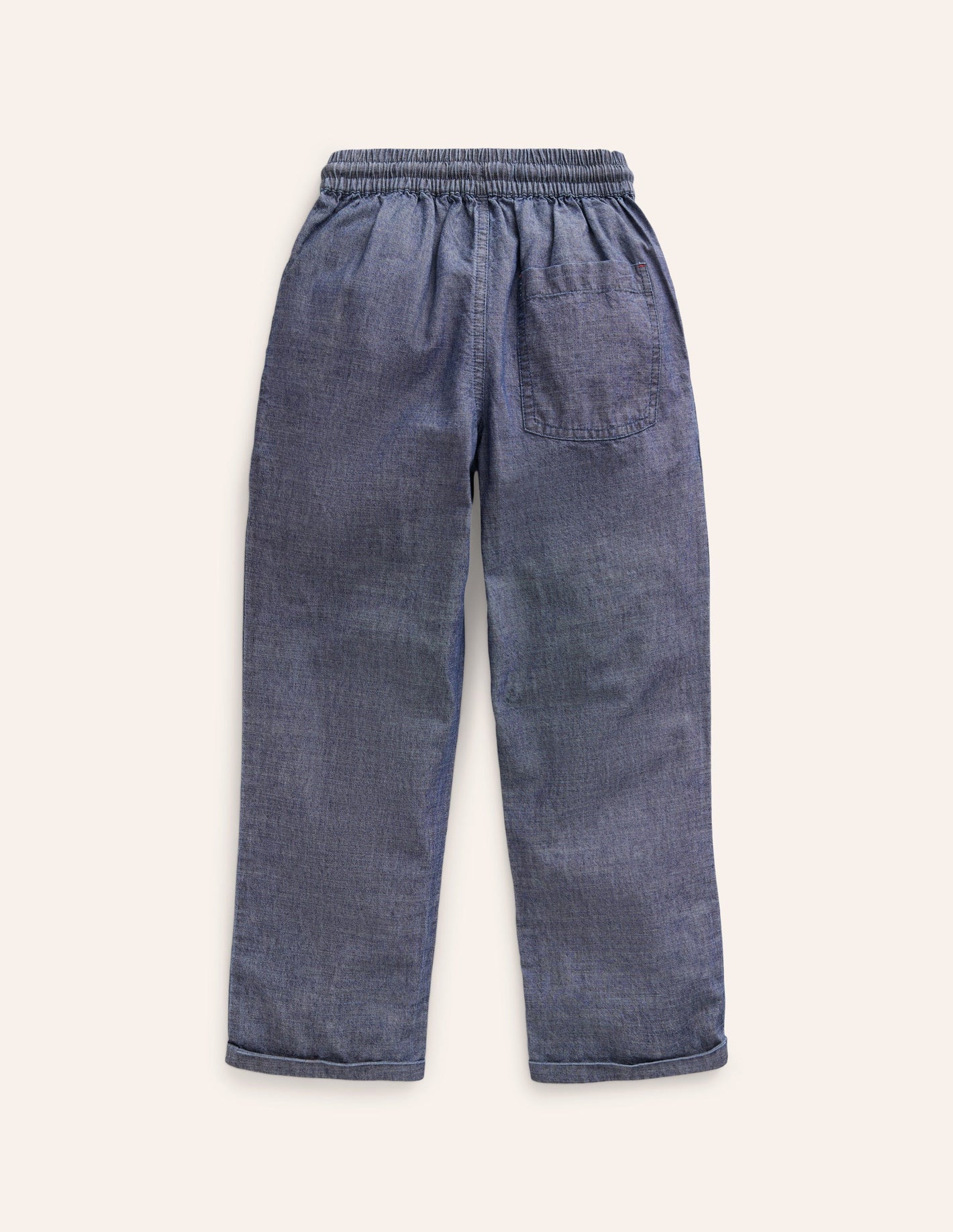 Summer Pull-On Trousers-Mid Chambray