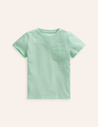 Washed Slub T-shirt-Aloha Green