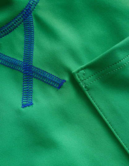 Short Sleeve Rash Vest-Pea Green