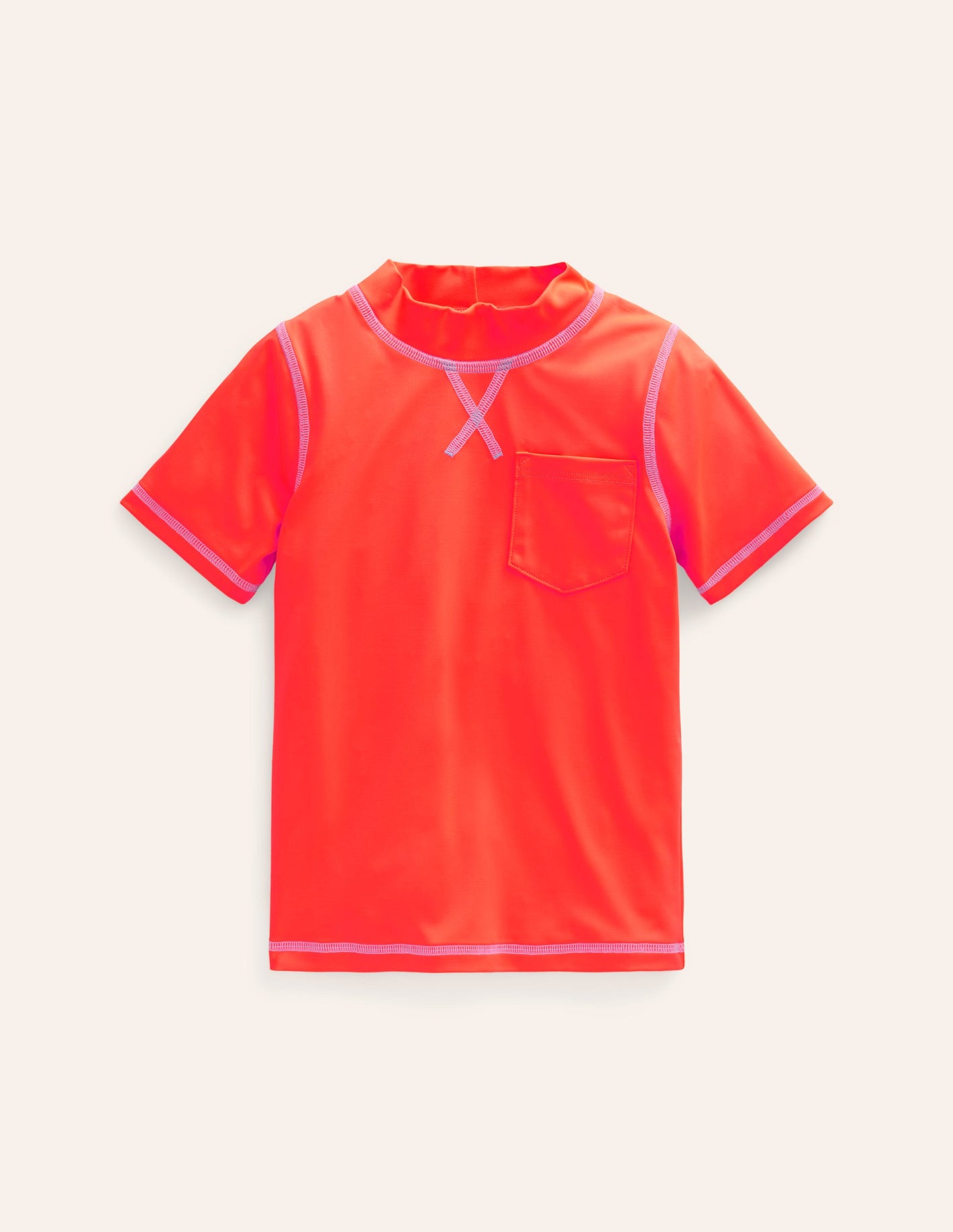 Short Sleeve Rash Vest-Paradise Orange