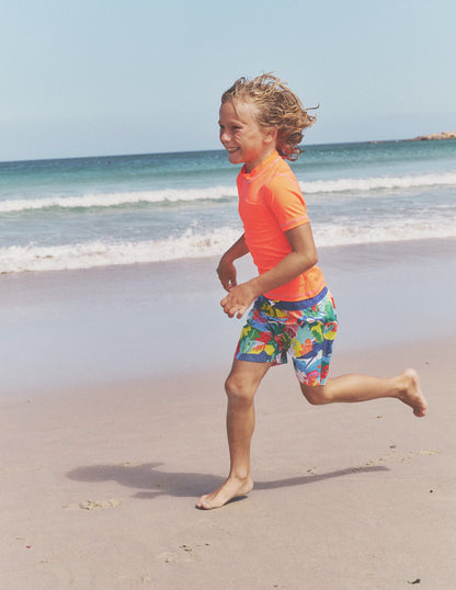 Short Sleeve Rash Vest-Paradise Orange