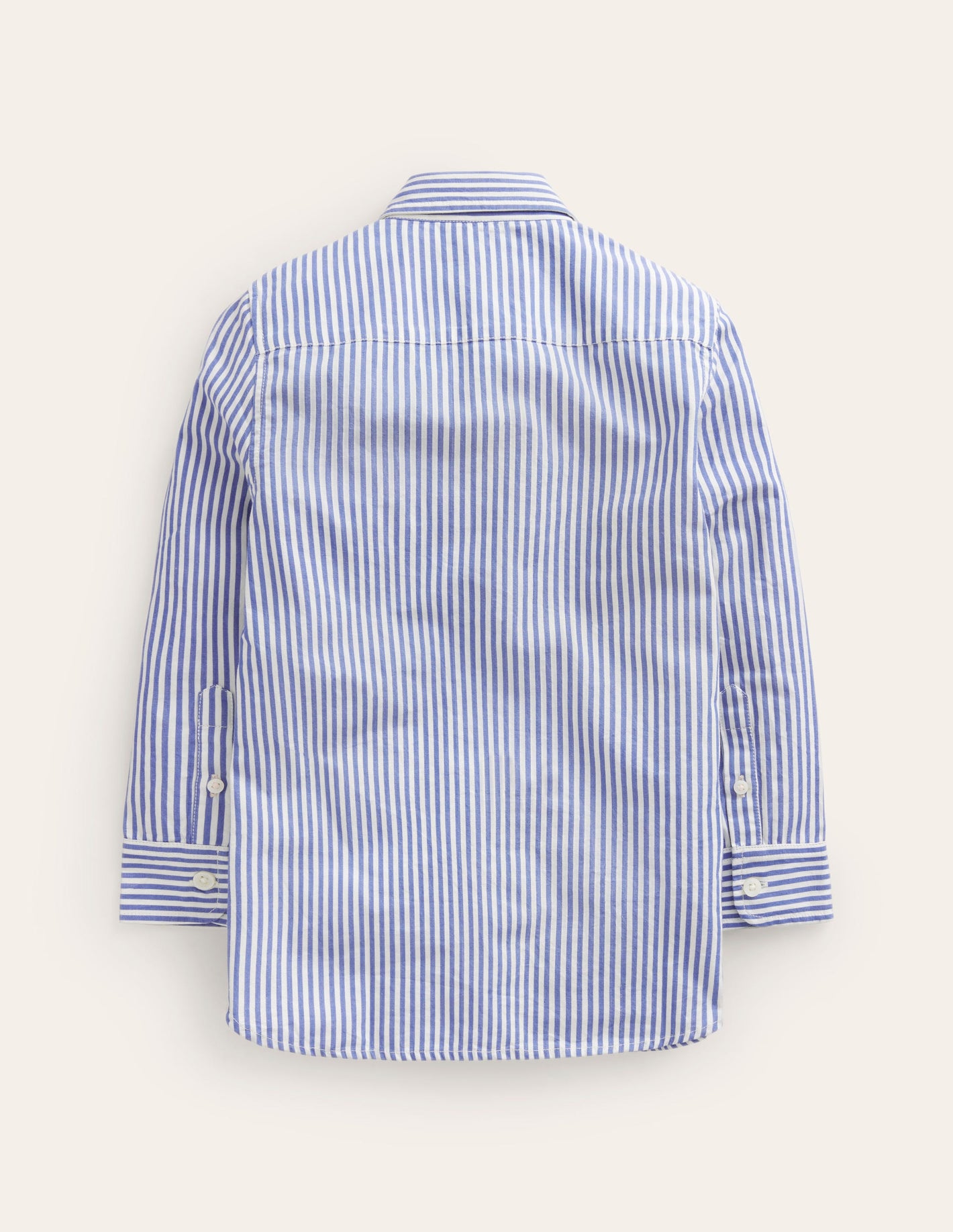 Cotton Shirt-Bluejay/Ivory Stripe