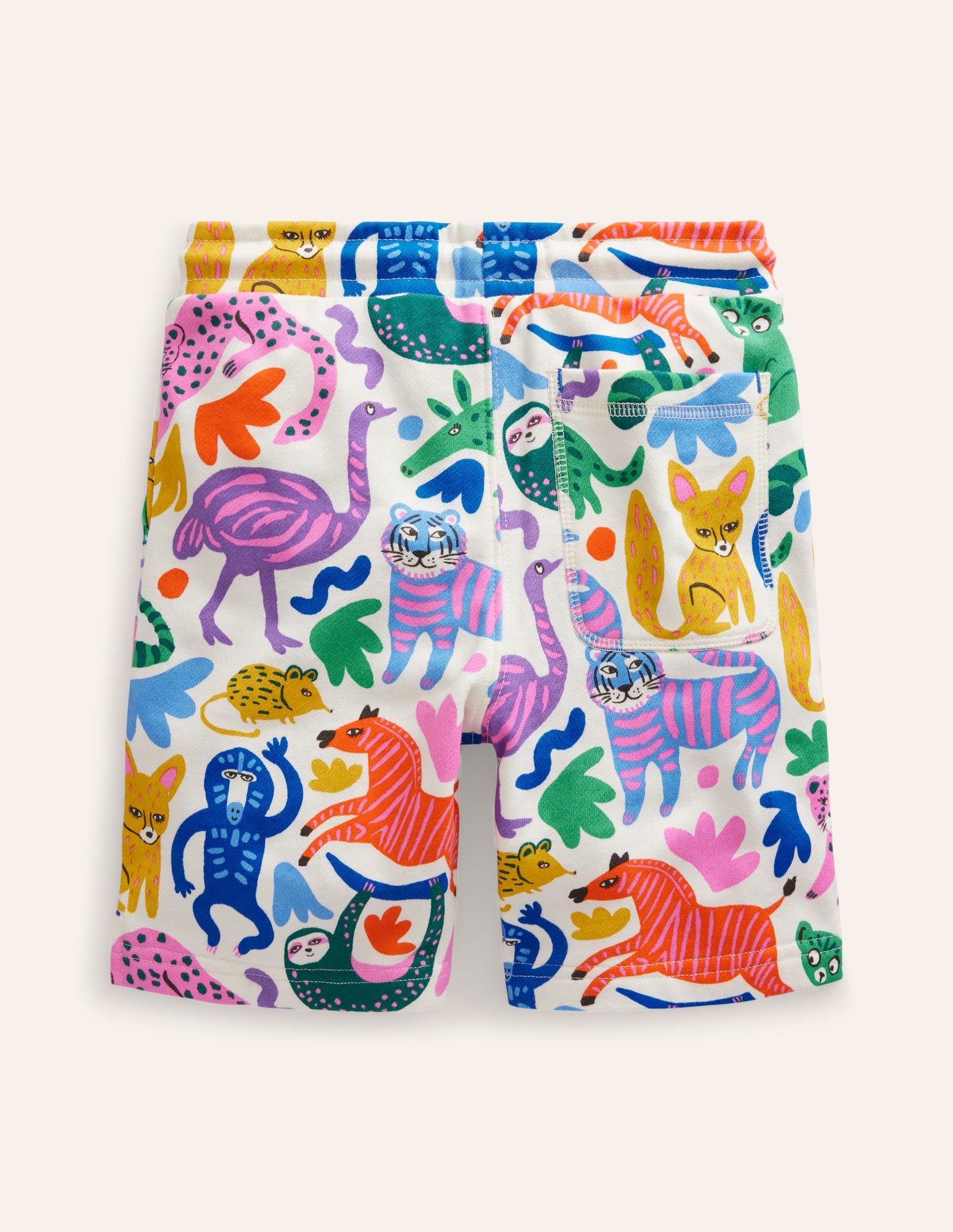 Printed Sweatshorts-Multi Safari Friends