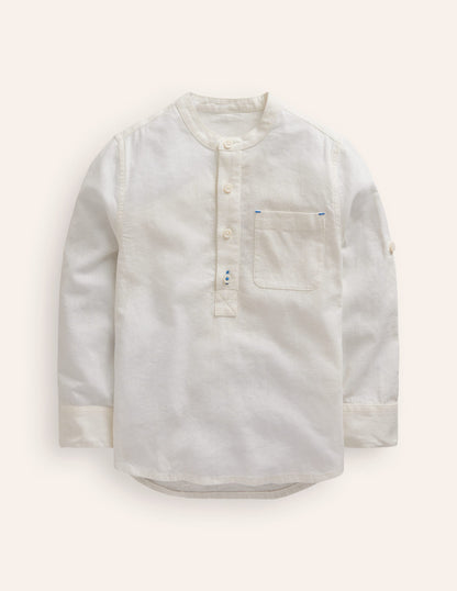 Grandad Shirt-White