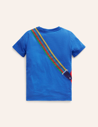 Appliqué Guitar T-shirt-Duck Egg Blue Guitar