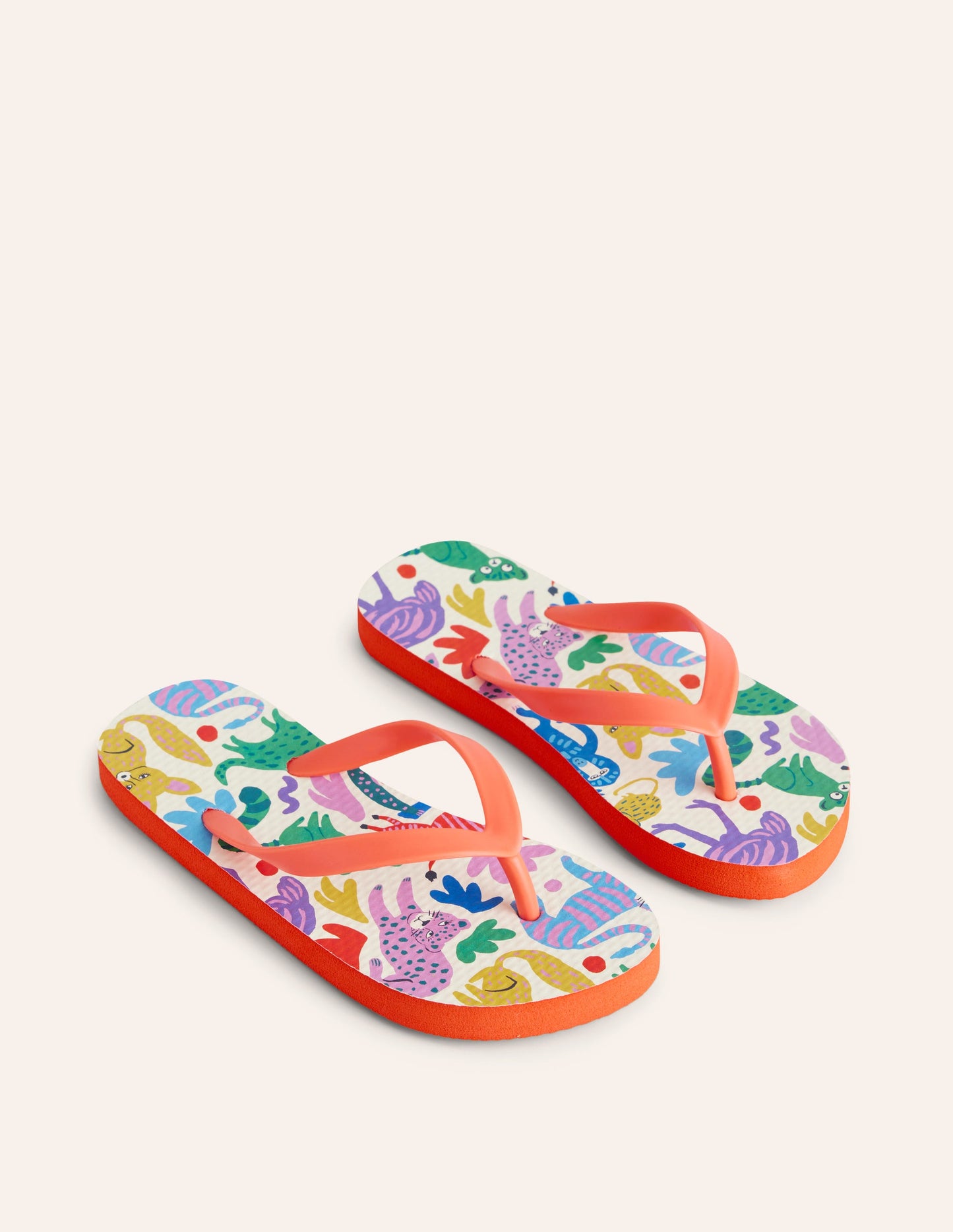 Fun Flip Flops-Multi Safari Friends