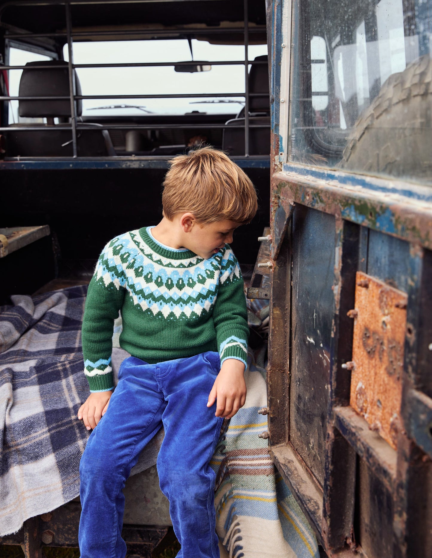 Fair Isle Jumper-Ivy Green