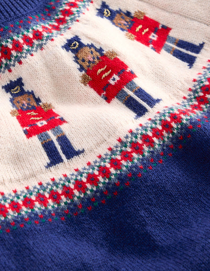 Fair Isle Jumper -Navy Nutcrackers