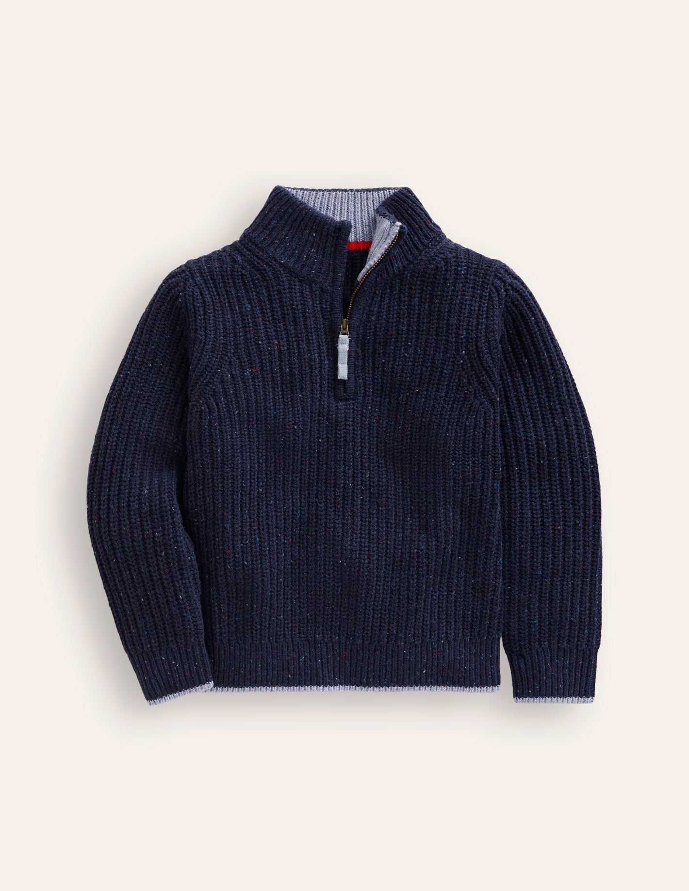 Heritage Half-Zip Jumper-Navy Neps