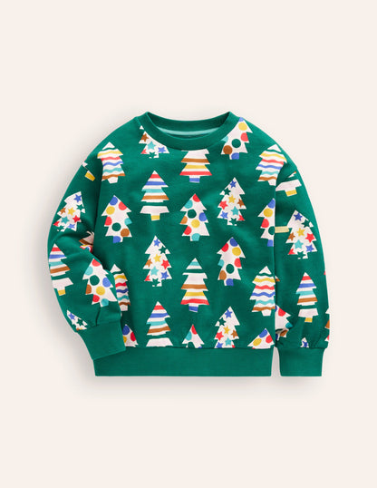 Printed Sweatshirt-Christmas Tree