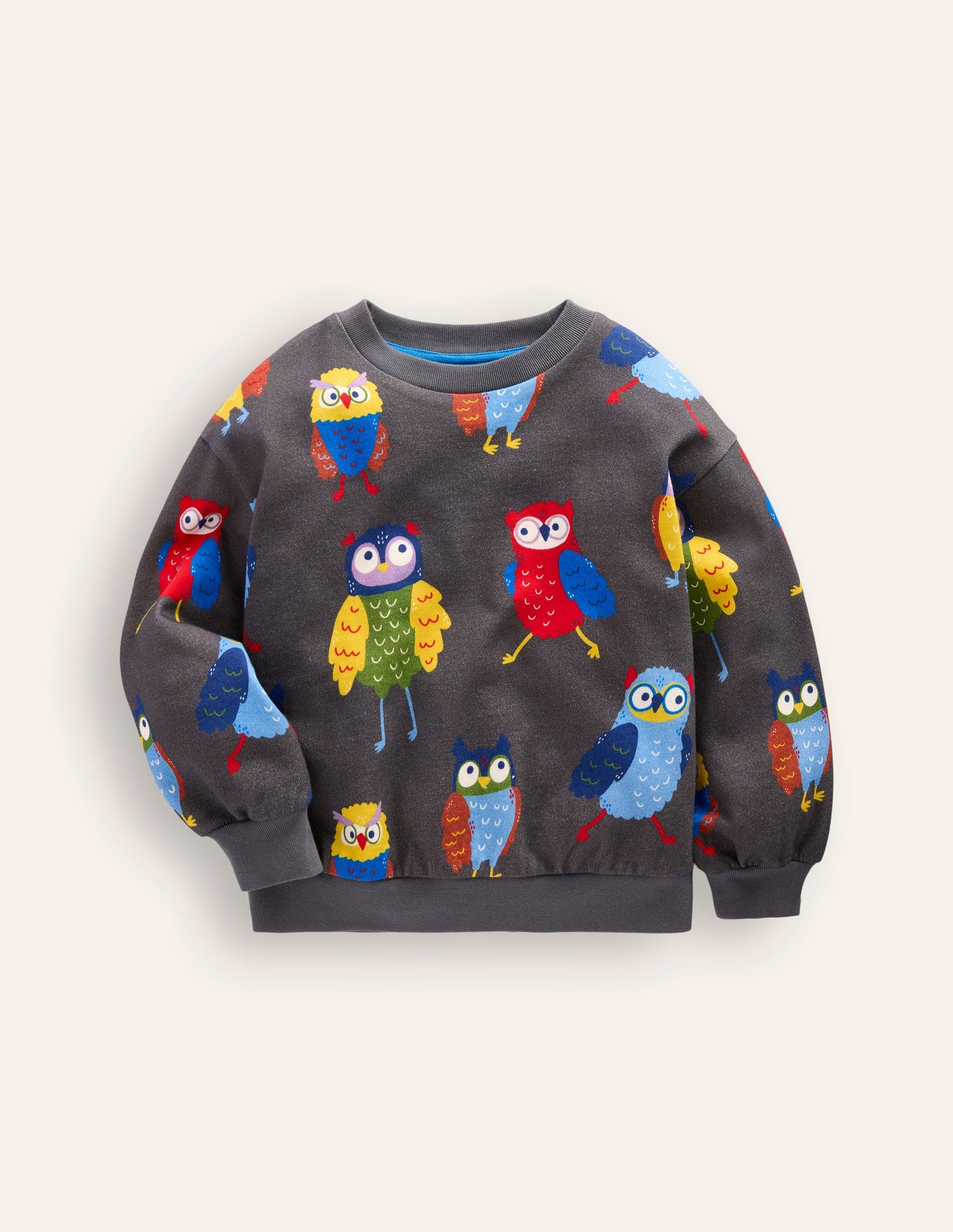 Printed Sweatshirt-Dude Owls