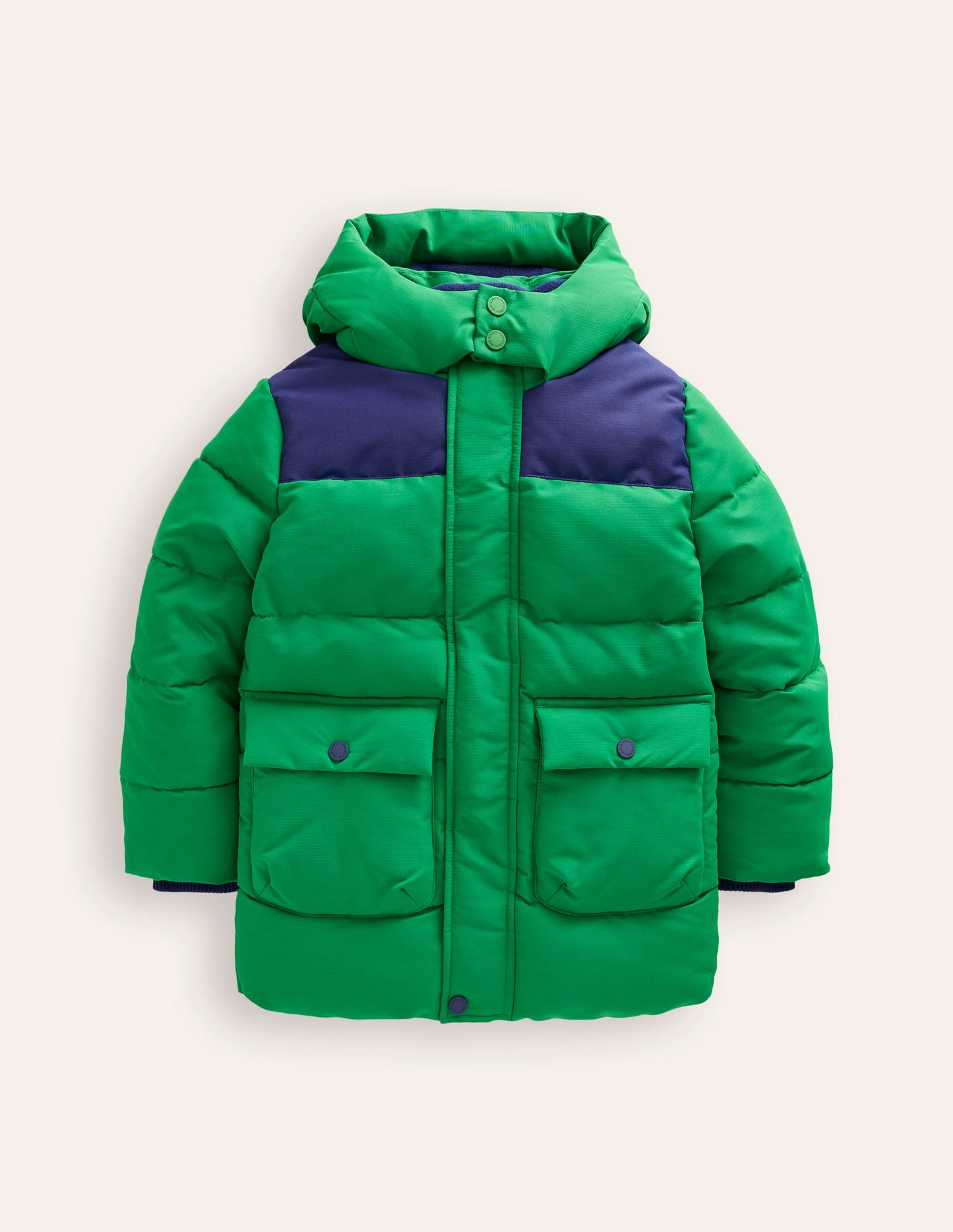 Fleece Lined Padded Coat-Highland Green