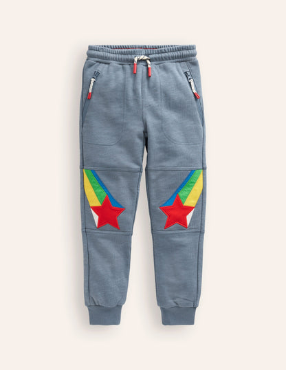 Warrior Knee Joggers -Cobble Grey Rainbow Star