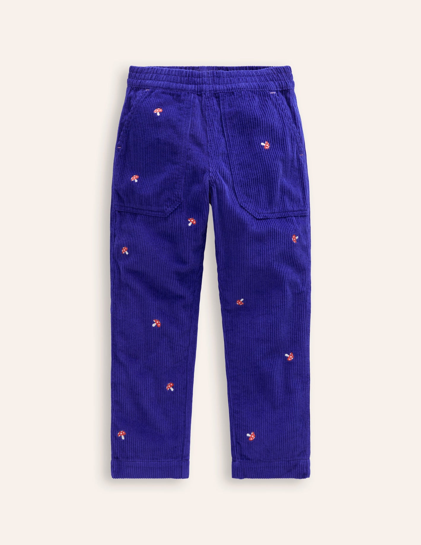 Pull-On Cord Trousers -Sapphire Blue Toadstool