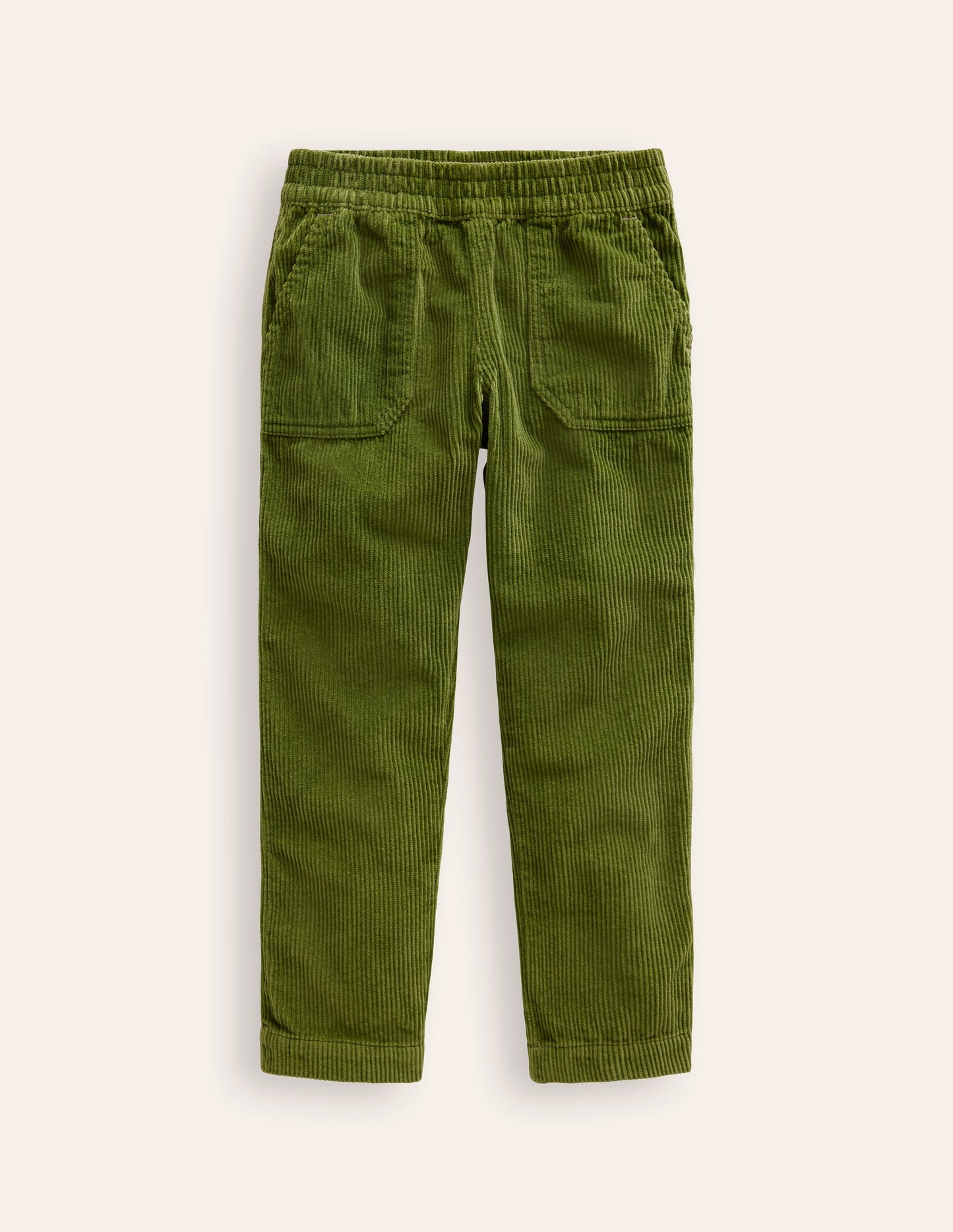 Pull-On Cord Trousers -Leaf Green