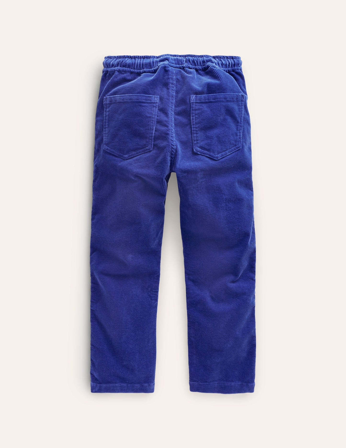 Slim Pull-On Trousers-Sapphire Blue Cord