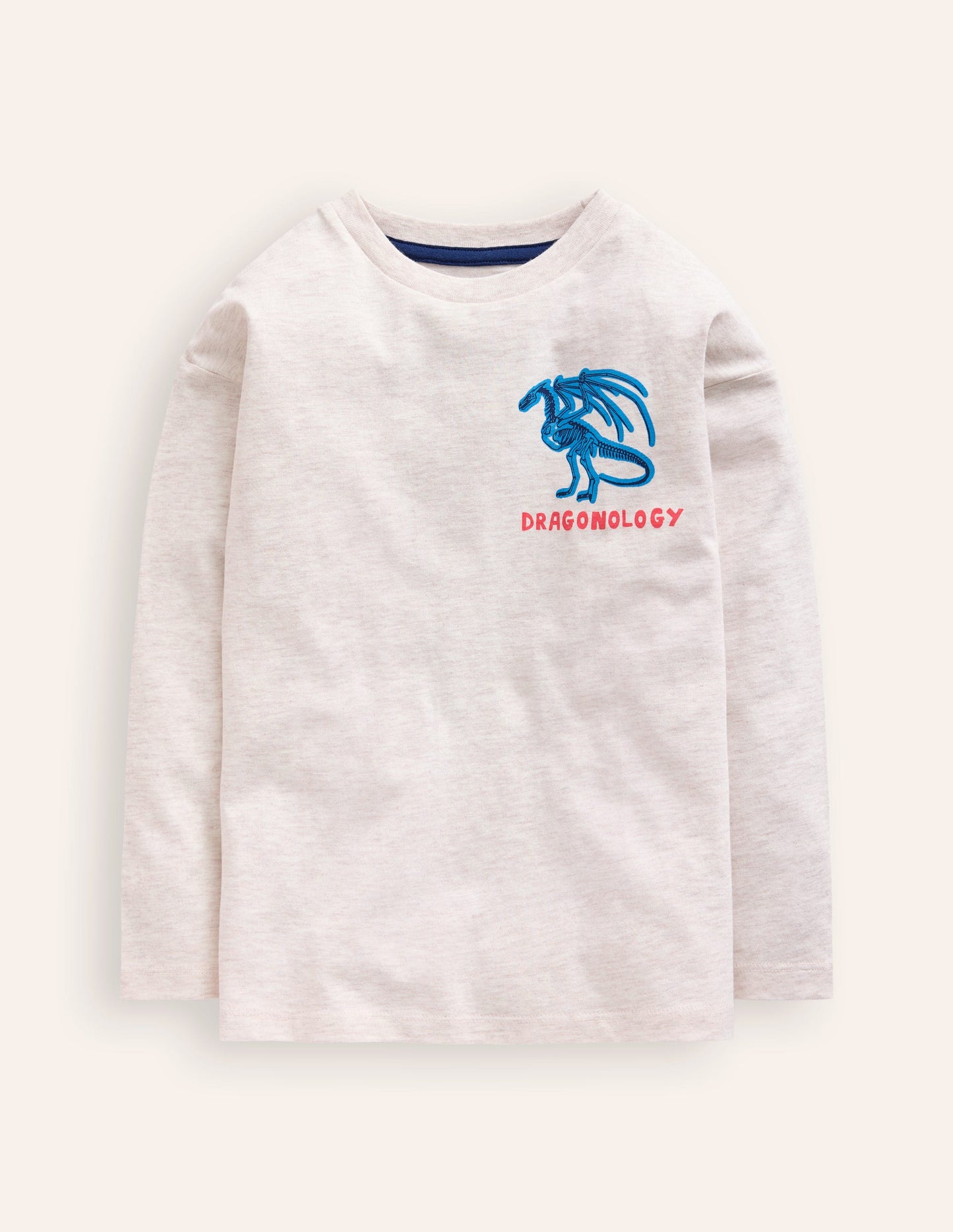 Educational T-Shirt -Oatmeal Marl Dragons