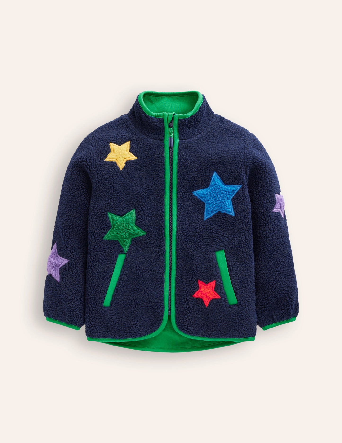 Cosy Borg Jacket -College Navy Star