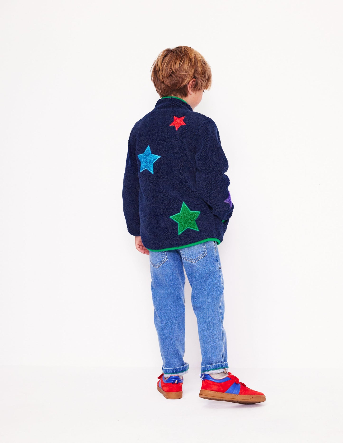 Cosy Borg Jacket -College Navy Star